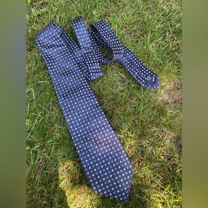 Valentino Silk Tie Blue Diamond Check